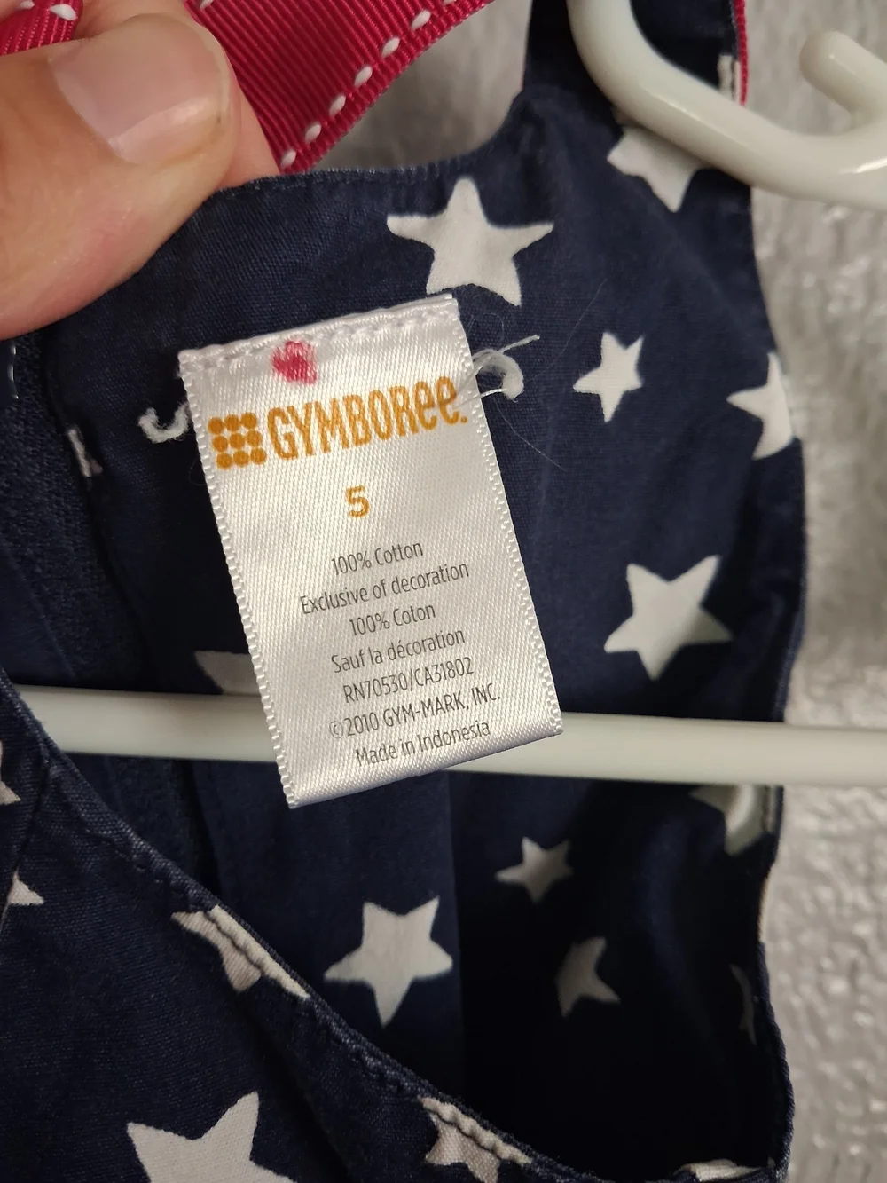 Gymboree Vintage Red White And Blue Star Ribon Bow Dress 5